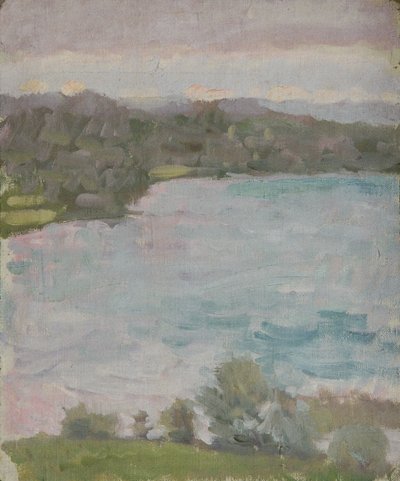 Paysage au bord du lac - Walther Gamerith