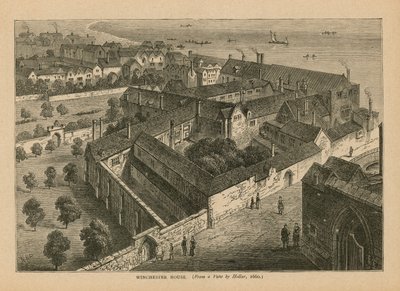 Vue aérienne de Winchester House - Wenceslaus Hollar