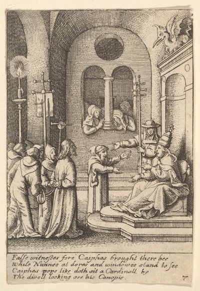 Jésus de nouveau devant Caïphe - Wenceslaus Hollar