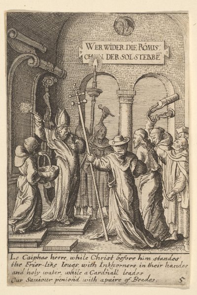 Jésus devant Caïphe - Wenceslaus Hollar