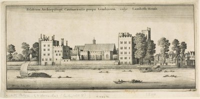 Palais de Lambeth depuis la rivière - Wenceslaus Hollar