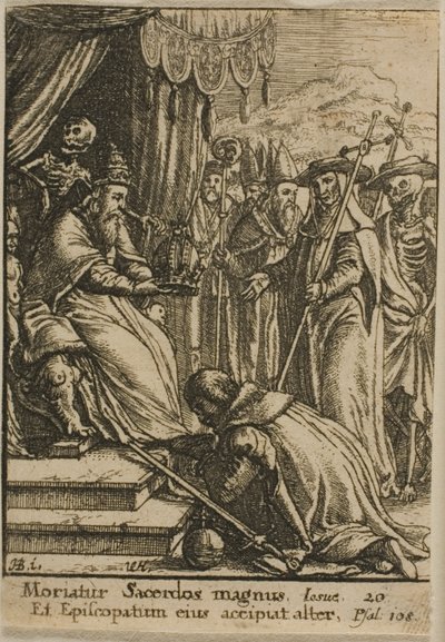 Le pape et la mort - Wenceslaus Hollar