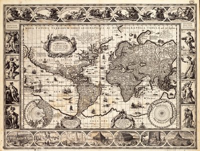 Carte de Mercator du monde - Willem Blaeu