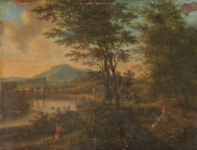 Paysage italien au coucher du soleil - Willem de Heusch