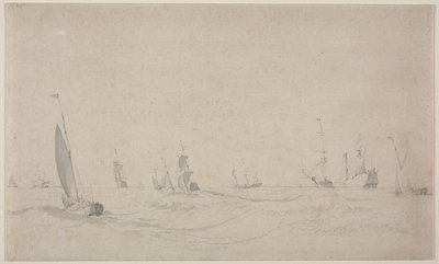 Navires sur une Mer Agitée - Willem van de Velde