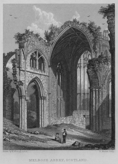 Abbaye de Melrose, Écosse - William (after) Westall