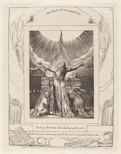 Le sacrifice de Job - William Blake