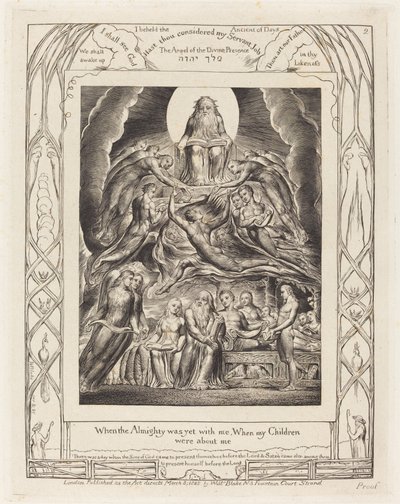 Satan devant le trône de Dieu - William Blake