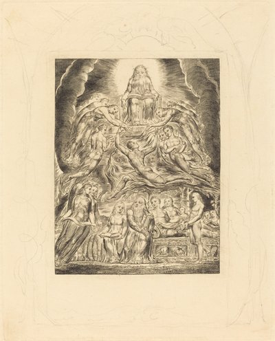 Satan devant le trône de Dieu - William Blake