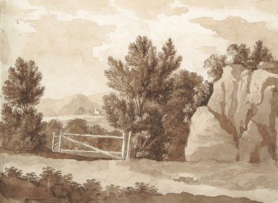 Verso : Scène de paysage - William Brockedon