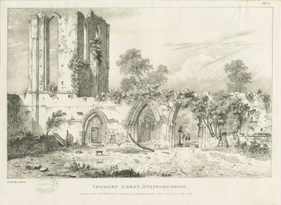 Abbaye de Croxden: gravure, nd [1821] - William Carter