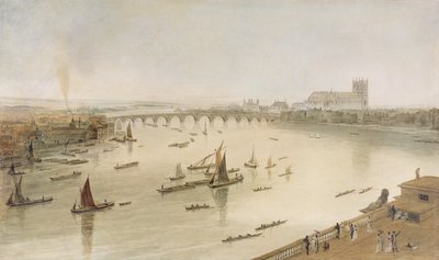 Pont de Westminster depuis Somerset House, 1805 - William Daniell