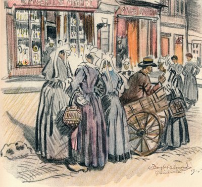 Potins de rue, Quimperlé, 1915 - William Douglas Almond