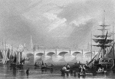 New Bridge et Broomielaw, Glasgow, vers 1840 - William Henry Bartlett