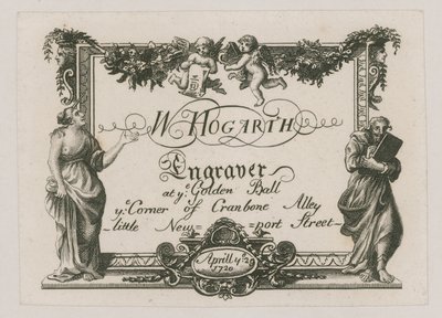 Carte de visite pour W Hogarth - William Hogarth