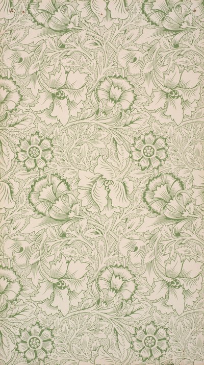 Rose et Pavot. Papier peint - William Morris