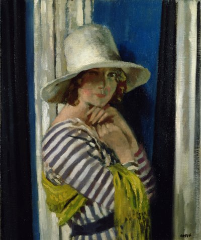 Mme Hone en robe rayée, 1912 - William Orpen