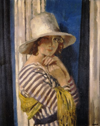 Mme Hone en robe rayée - William Orpen