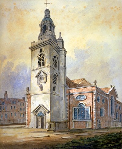 Église de Sainte Marie, Whitechapel, Londres, vers 1815 - William Pearson