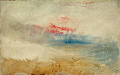 Ciel rouge sur une plage - Joseph Mallord William Turner