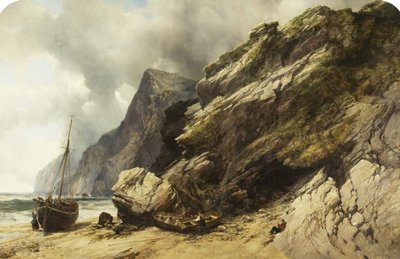 Plage de Cheyne, Ilfracombe, vers 1845 - William West