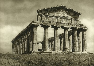 Temple de Cérès à Paestum, construit en 500 av. J.-C. - Ferdinand Georg Waldmuller