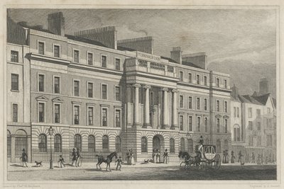 Furnivals Inn Holborn, 1825 - Thomas Hosmer after Shepherd