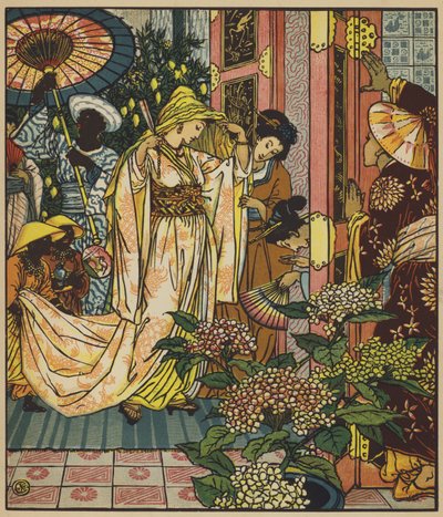 La princesse allant au bain - after Walter Crane