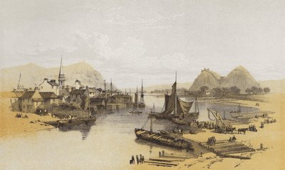 Dumbarton, depuis la Leven - after William Leighton Leitch