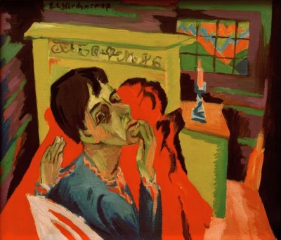 Autoportrait en tant que malade - Ernst Ludwig Kirchner