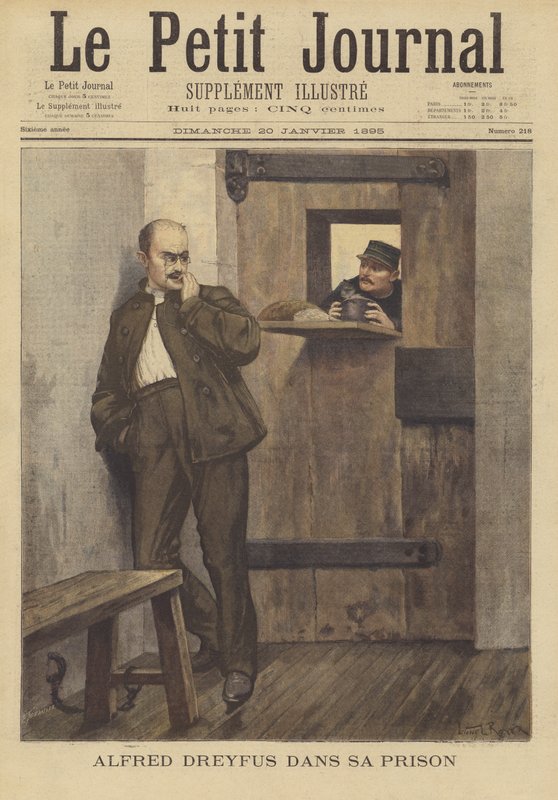 Alfred Dreyfus dans sa cellule de prison - French School