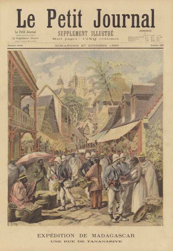 Expédition française à Madagascar. Une rue à Antananarivo - French School