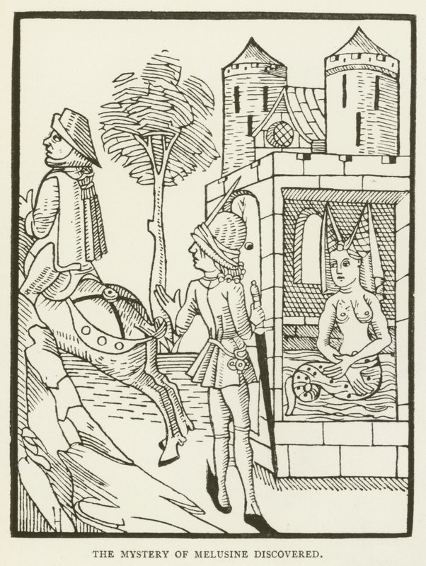 Le mystère de Mélusine découvert (gravure) - (after) English School