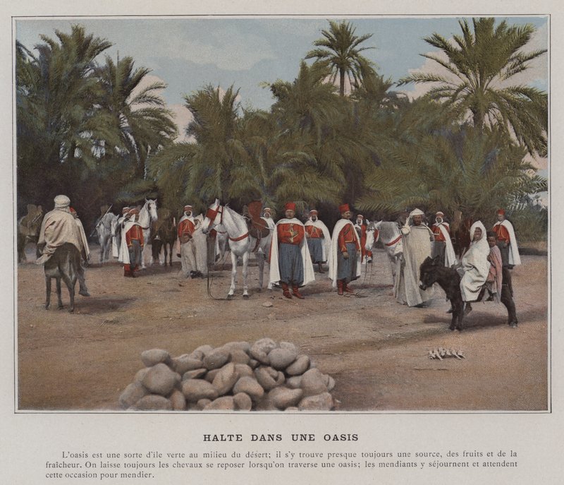 Halte dans une oasis - (after) French Photographer