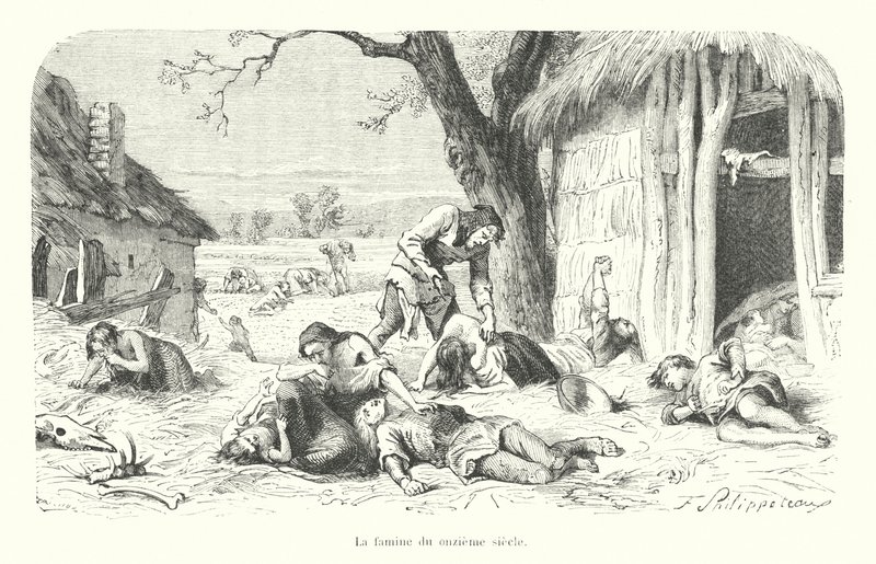 Famine en Europe - (after) French School