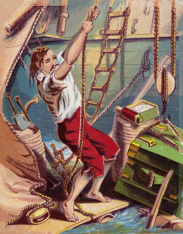Illustration pour Robinson Crusoé - American School