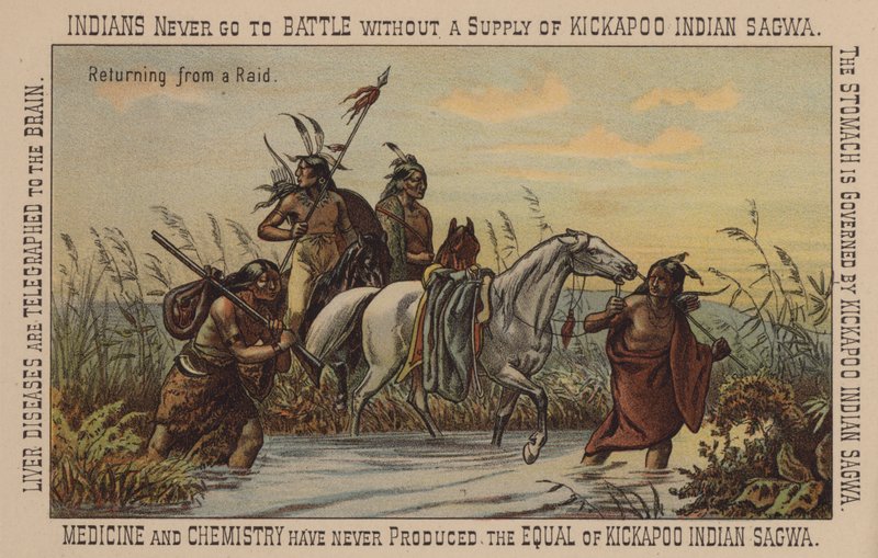 Amérindiens braves revenant d