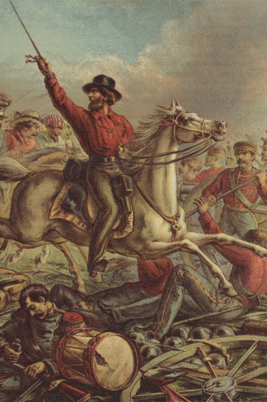 Garibaldi capture quatre canons français à Rome - English School