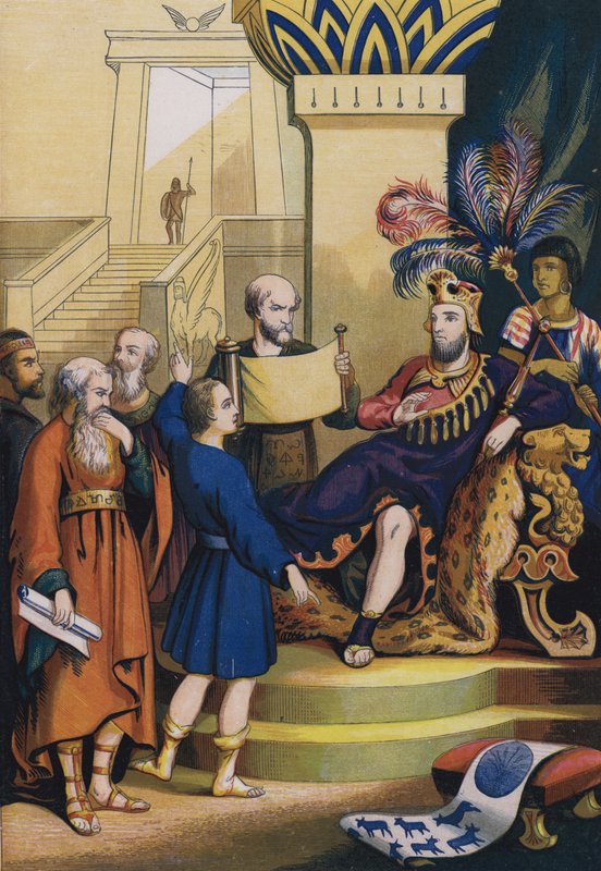 Joseph interprétant le rêve de Pharaon - English School