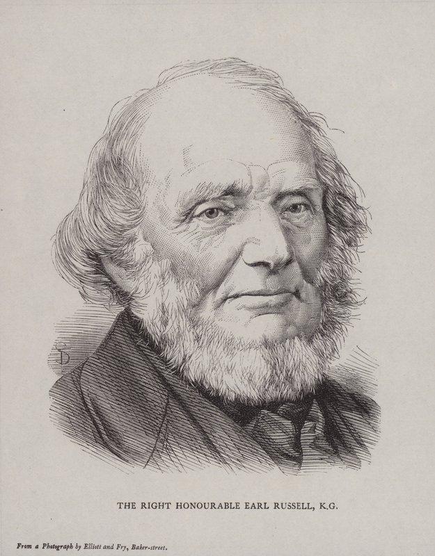 Lord John Russell, 1er comte Russell, homme politique libéral britannique et Premier ministre - English School