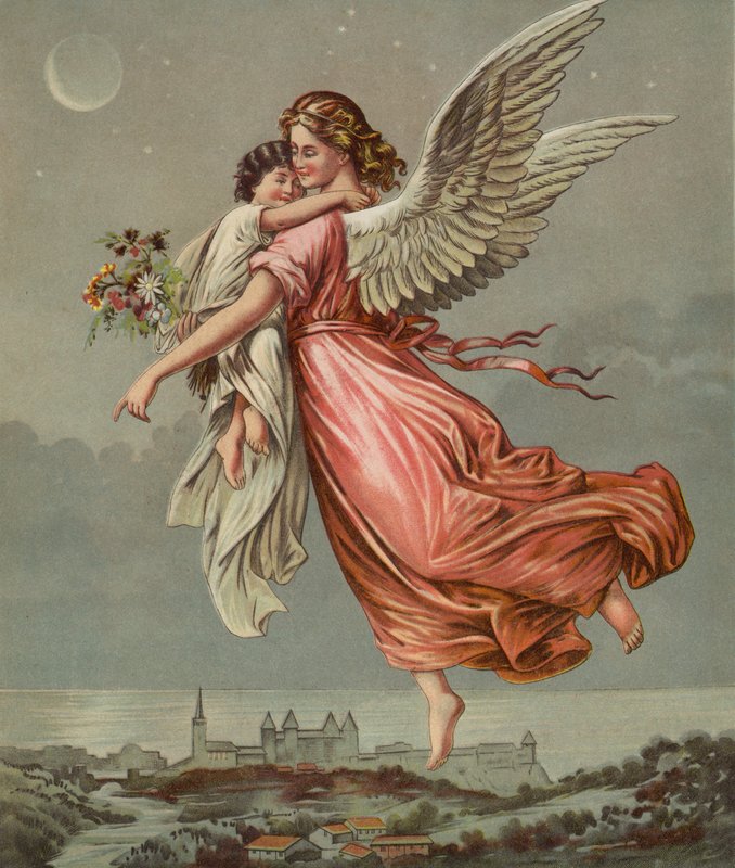 Ange gardien portant un enfant - European School