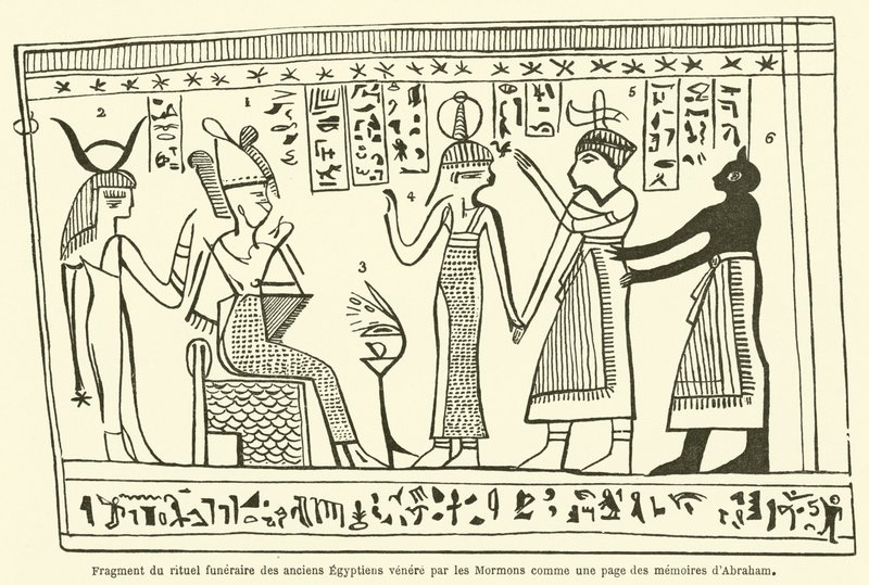 Fragment du rituel funéraire des anciens Égyptiens vénéré par les Mormons comme une page des mémoires d