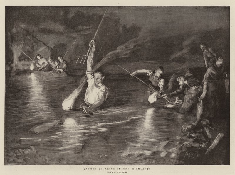 Pêche au saumon dans les Highlands - A. G. Small