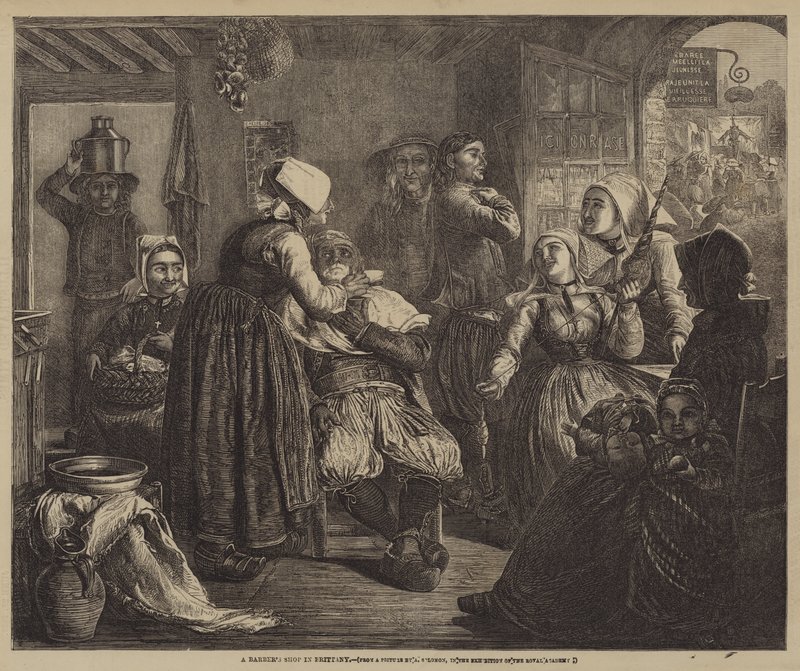 Un salon de coiffure en Bretagne - Abraham Solomon