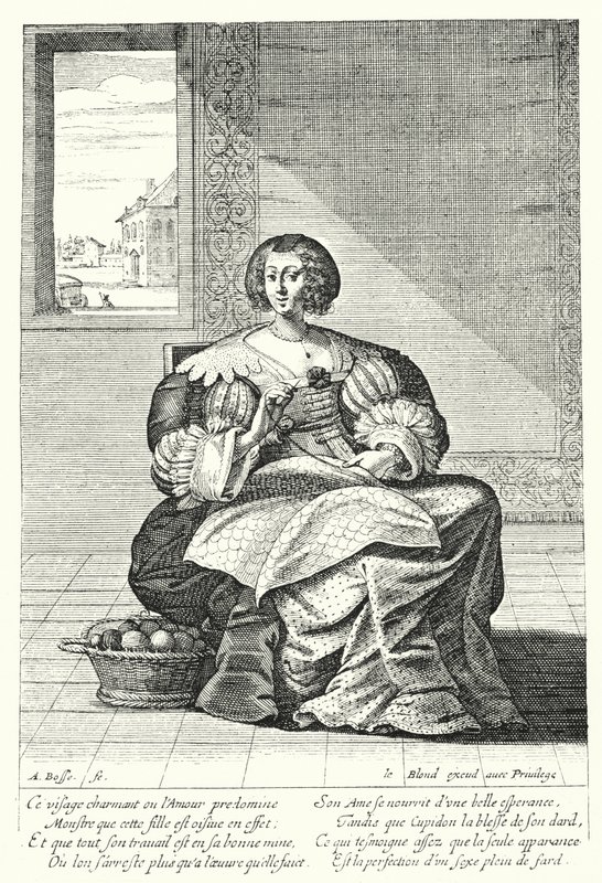 La Brodeuse - Abraham (after) Bosse