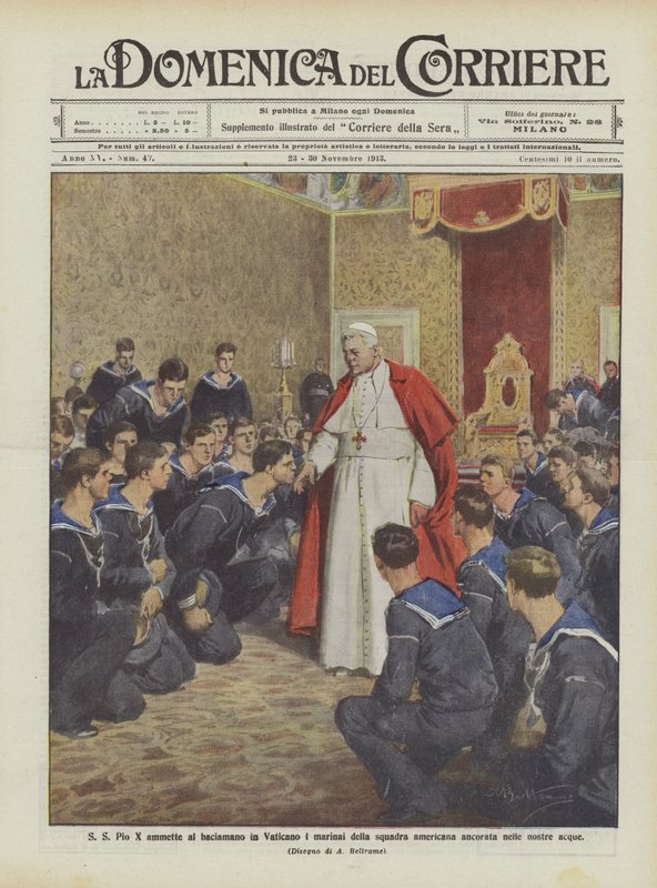 S.S. Pie X admet au baisemain au Vatican les marins de l