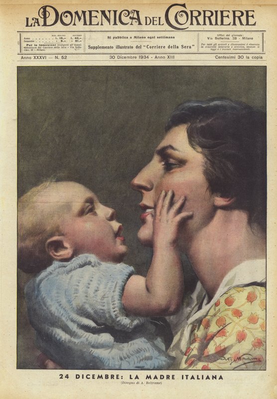 24 décembre, La Mère Italienne - Achille Beltrame