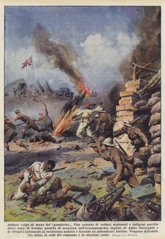 Coup de main audacieux des gondarini - Achille Beltrame