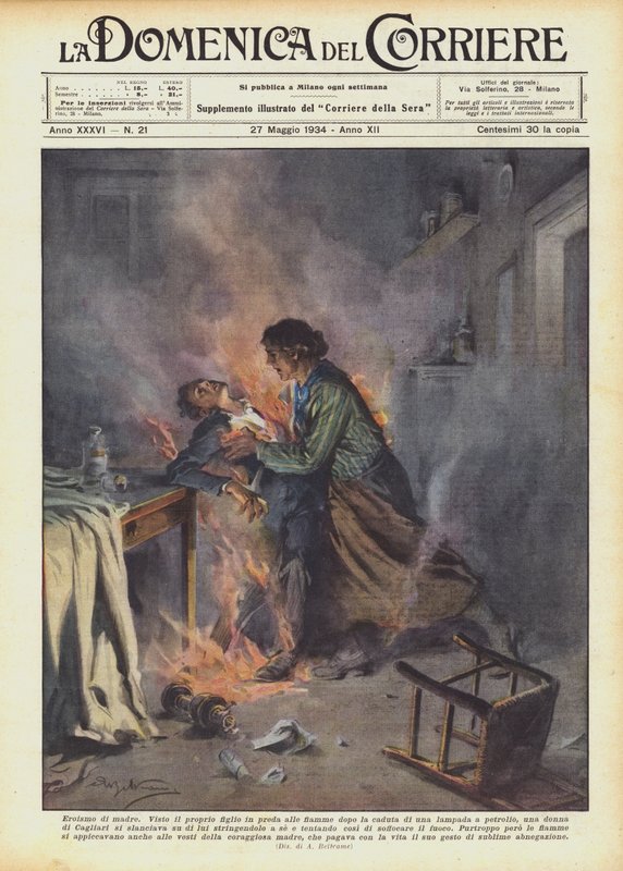 Héroïsme de mère - Achille Beltrame