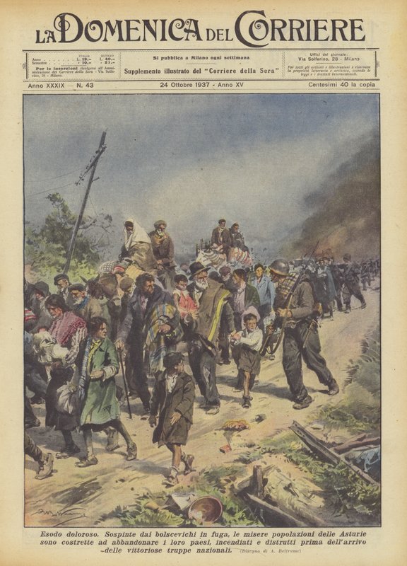 Exode douloureux - Achille Beltrame